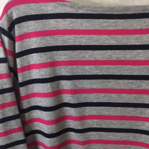 Talbots Embroidered French Tres Chic Striped Boatneck Shirt - Picture 6 of 7